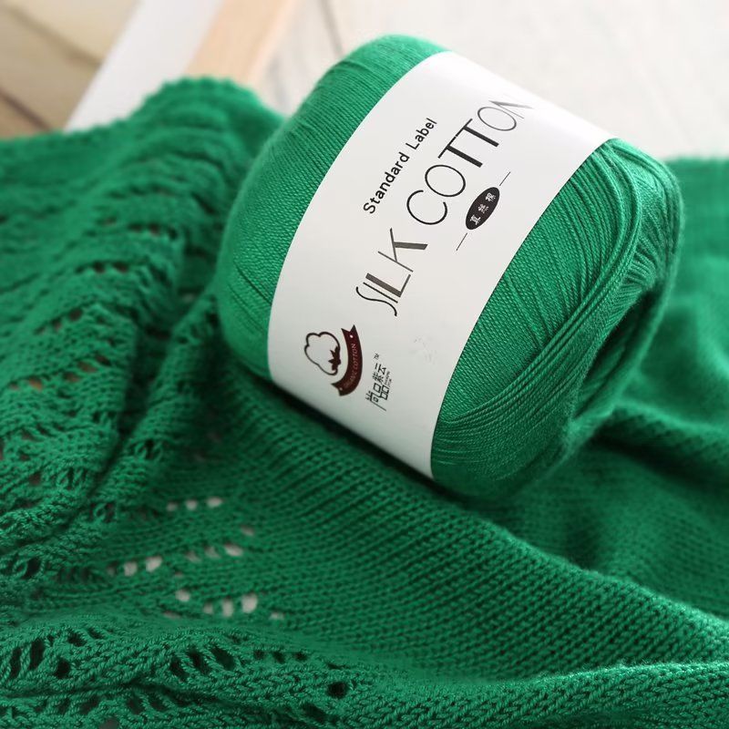 No.6 Lace Yarn | 50g Silk Cotton Lace Yarn for Crochet & Knitting Clothes | Hat | Doll | Benang Kait | 6号蕾丝线真丝棉线