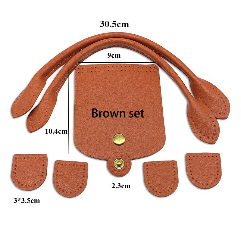 Full Set Crochet Dumpling Bag Handle & Accessories | Genuine Leather Handles & Bag Accessories | 饺子包 配件 包包提手 手提