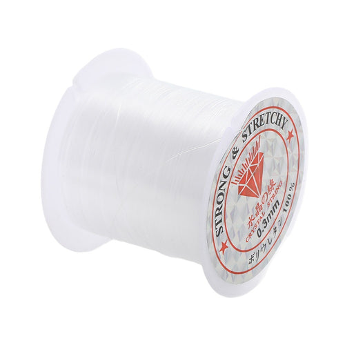 Ultra-Fine Transparent Crystal Elastic String – Strong & Durable DIY Beading Thread for Jewelry Making | Stretchy String