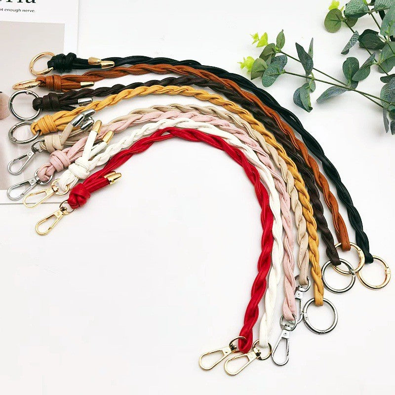 52cm- Braided PU Leather Bag Handle | Short Handbag Strap | DIY Tote Handle | Tali/ Rantai Beg / Handle Bag Replacement