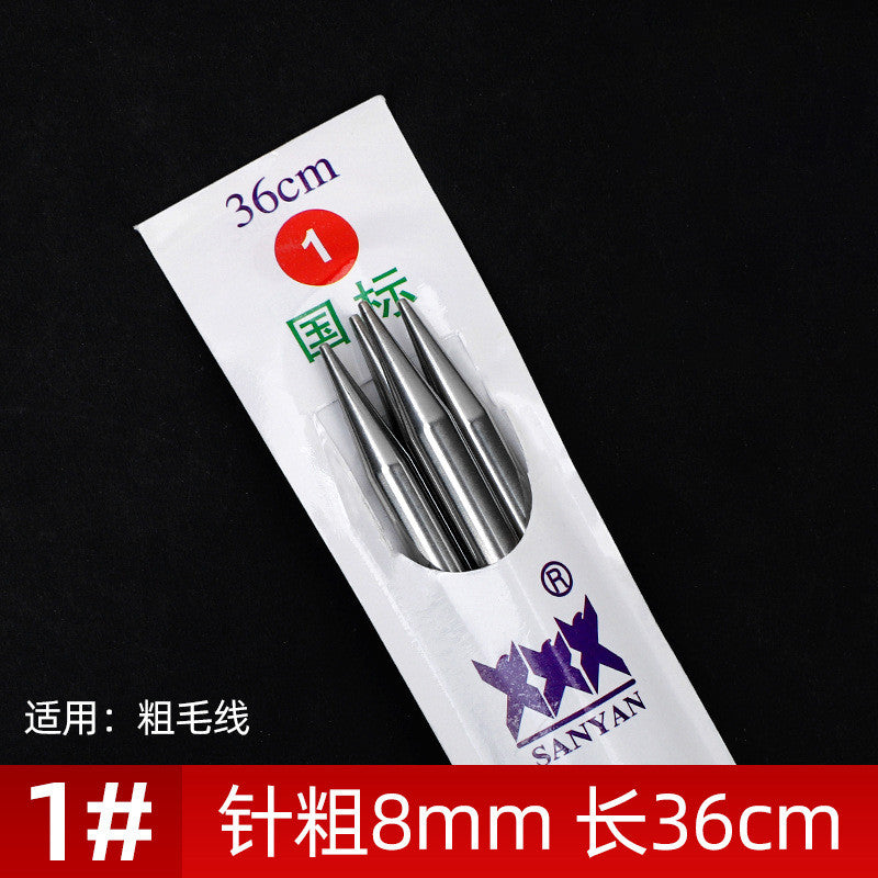2pairs- 36cm Stainless Steel Straight Knitting Needles | Jarum Kait | Sweater Needle