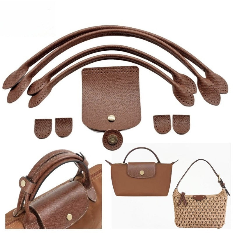 Full Set Crochet Dumpling Bag Handle & Accessories | Genuine Leather Handles & Bag Accessories | 饺子包 配件 包包提手 手提