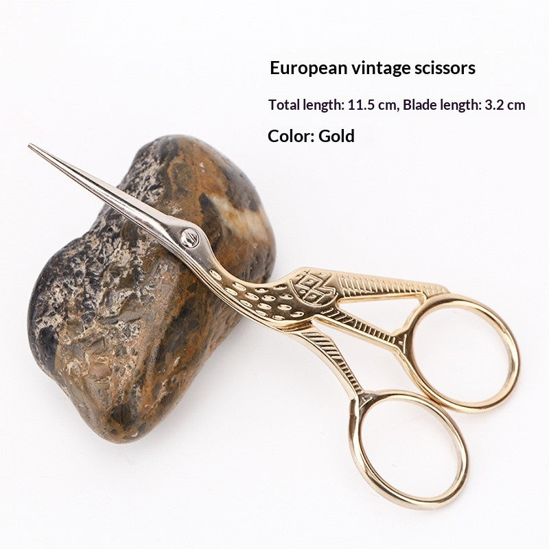 Classic European Handcrafted Scissors – Small Stainless Steel Tailor Tool with Ornate Pattern | Small Cutter