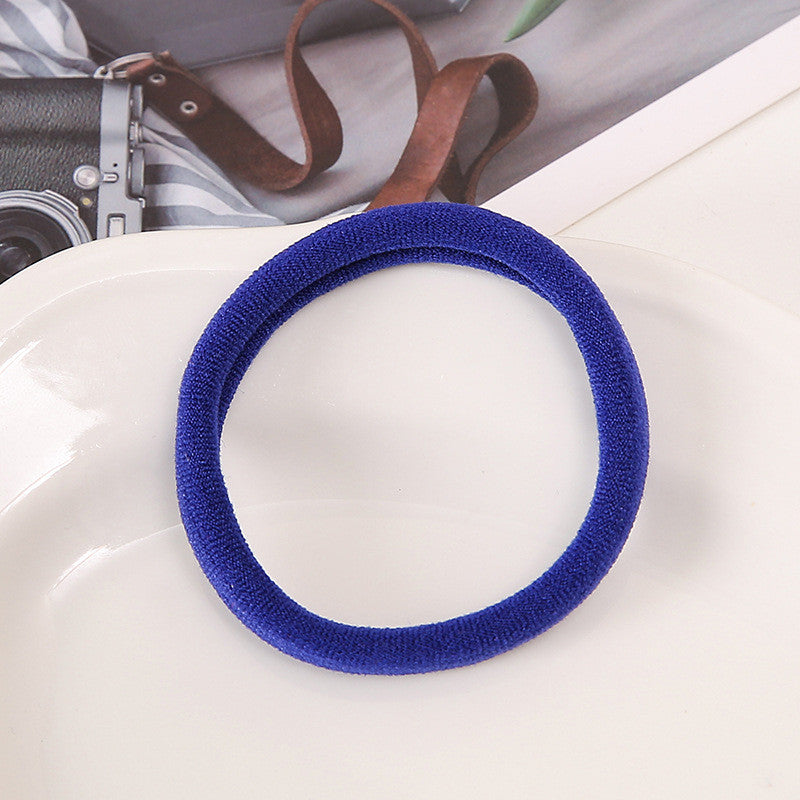 50pcs- Korean Style Seamless Hair Ties | High Elastic & Durable Towel Hair Bands for Women | Hair Tie