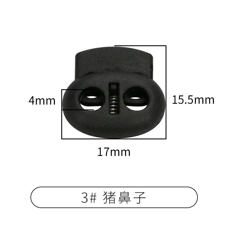 5pcs-Plastic Spring Cord Lock Stopper – Single Hole / Double Hole Drawstring Toggle – Nose Cord Lock for Bags & Clothing