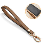 21cm- PU Leather Short Bag Strap Detachable Wrist Strap with Metal Hook Anti-Loss Hand Handle