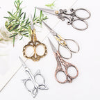 Classic European Handcrafted Scissors – Small Stainless Steel Tailor Tool with Ornate Pattern | Small Cutter