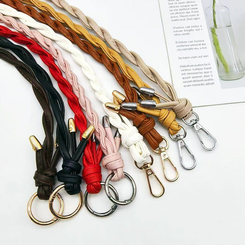 52cm- Braided PU Leather Bag Handle | Short Handbag Strap | DIY Tote Handle | Tali/ Rantai Beg / Handle Bag Replacement