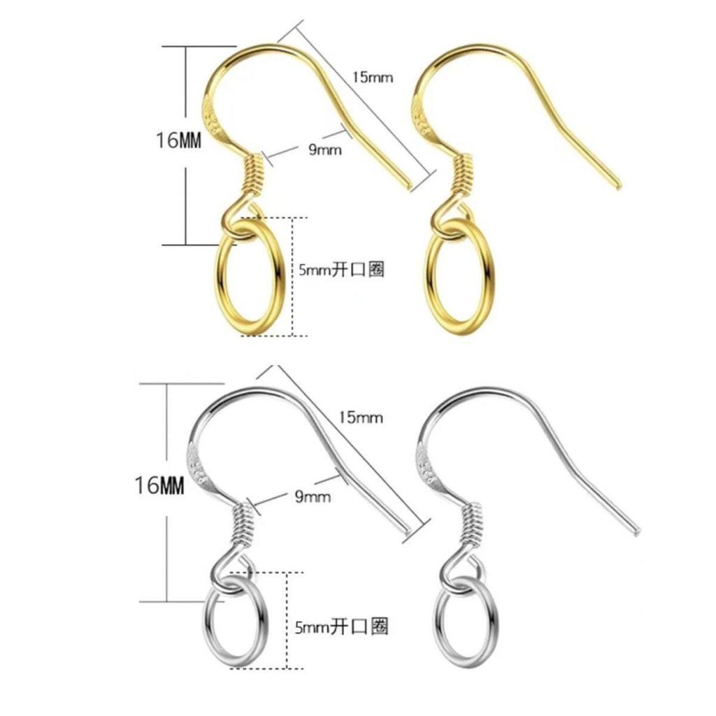 10pcs- Earring Hooks DIY Jewelry Findings for Handmade Earrings Making Accessories | Ear Hook Subang Emasculate