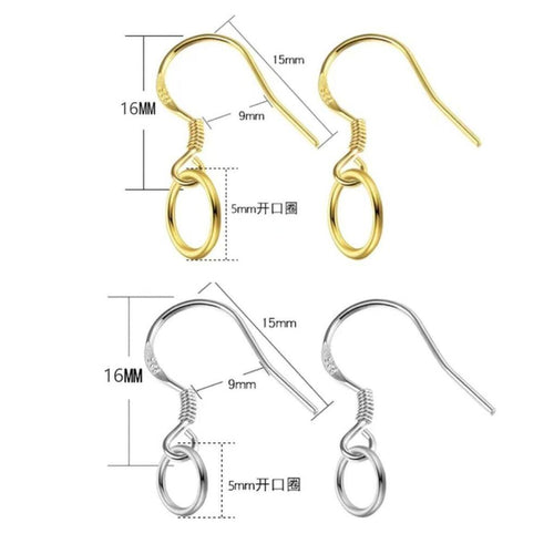 10pcs- Earring Hooks DIY Jewelry Findings for Handmade Earrings Making Accessories | Ear Hook Subang Emasculate