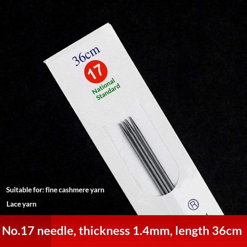 2pairs- 36cm Stainless Steel Straight Knitting Needles | Jarum Kait | Sweater Needle
