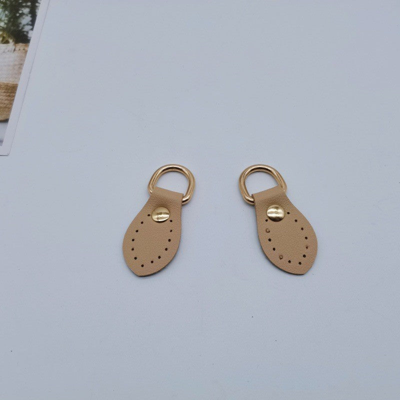 PU Leather D-Ring Strap Connector (Pair) | DIY Bag Hardware | Sew-On Bag Loop | Tali Beg Aksesori