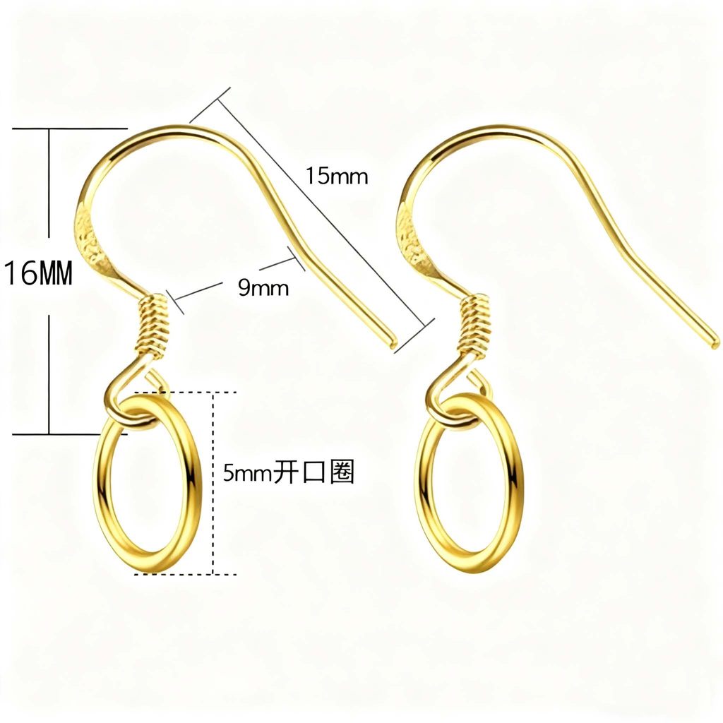 10pcs- Earring Hooks DIY Jewelry Findings for Handmade Earrings Making Accessories | Ear Hook Subang Emasculate
