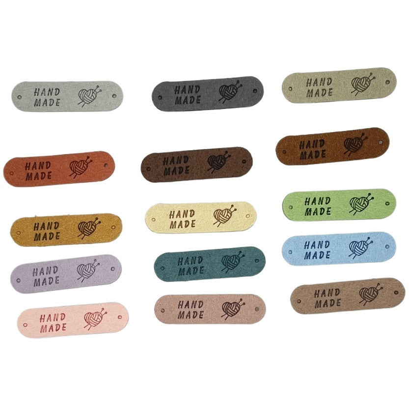 5pcs Handmade Microfiber Label Tag / Color Tag/ handmade Label/ Handmade Tag 彩色手工制作标签
