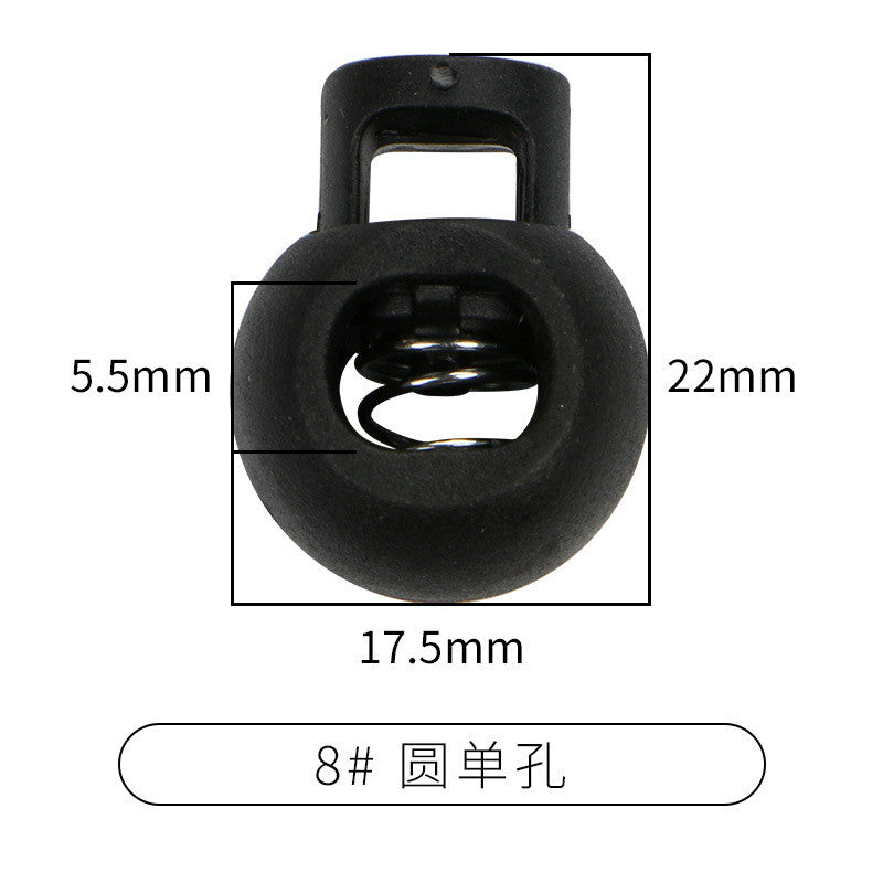 5pcs-Plastic Spring Cord Lock Stopper – Single Hole / Double Hole Drawstring Toggle – Nose Cord Lock for Bags & Clothing