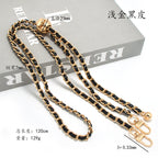 120cm- PU Leather Chain Strap with Adjustable Gold Ball Buckle | Crossbody Bag Chain Replacement | Tali / Rantai Bag