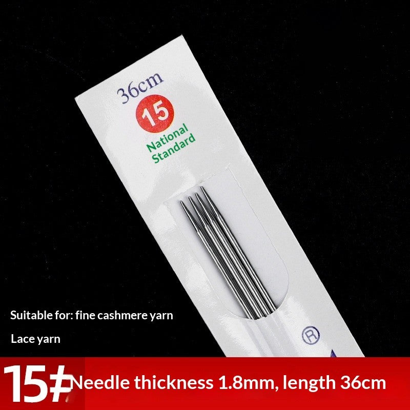 2pairs- 36cm Stainless Steel Straight Knitting Needles | Jarum Kait | Sweater Needle