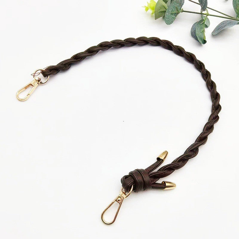 52cm- Braided PU Leather Bag Handle | Short Handbag Strap | DIY Tote Handle | Tali/ Rantai Beg / Handle Bag Replacement