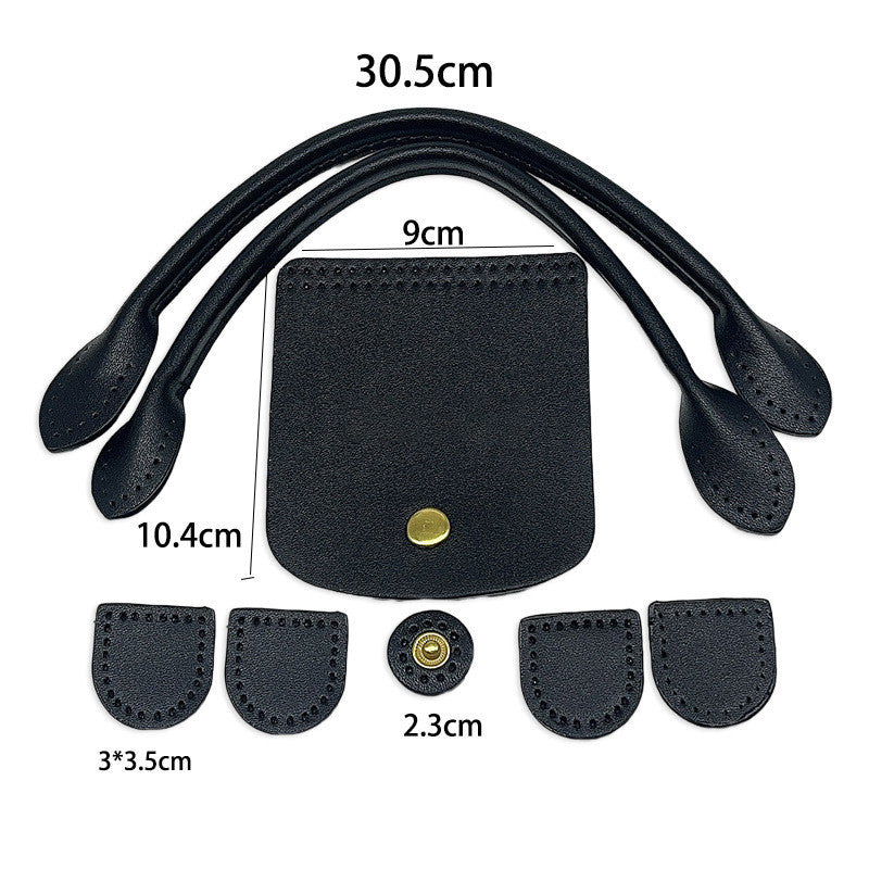 Full Set Crochet Dumpling Bag Handle & Accessories | Genuine Leather Handles & Bag Accessories | 饺子包 配件 包包提手 手提