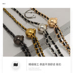 120cm- PU Leather Chain Strap with Adjustable Gold Ball Buckle | Crossbody Bag Chain Replacement | Tali / Rantai Bag