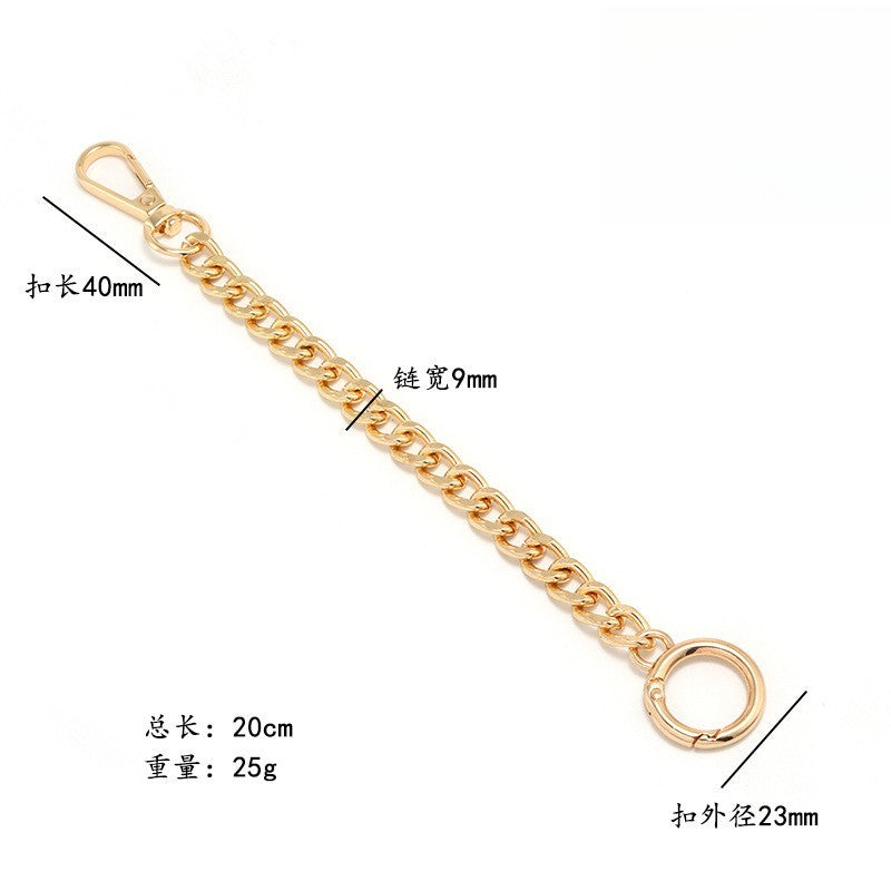 20cm Metal Bag Chain Extender | Replacement Strap Extension for Handbags | Adjustable Length Add-On Chain