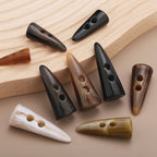 1pc - Resin Faux Horn Toggle Button for Wool Coat & Trench Coat | Button for Bag | Cow Horn Shaped Button