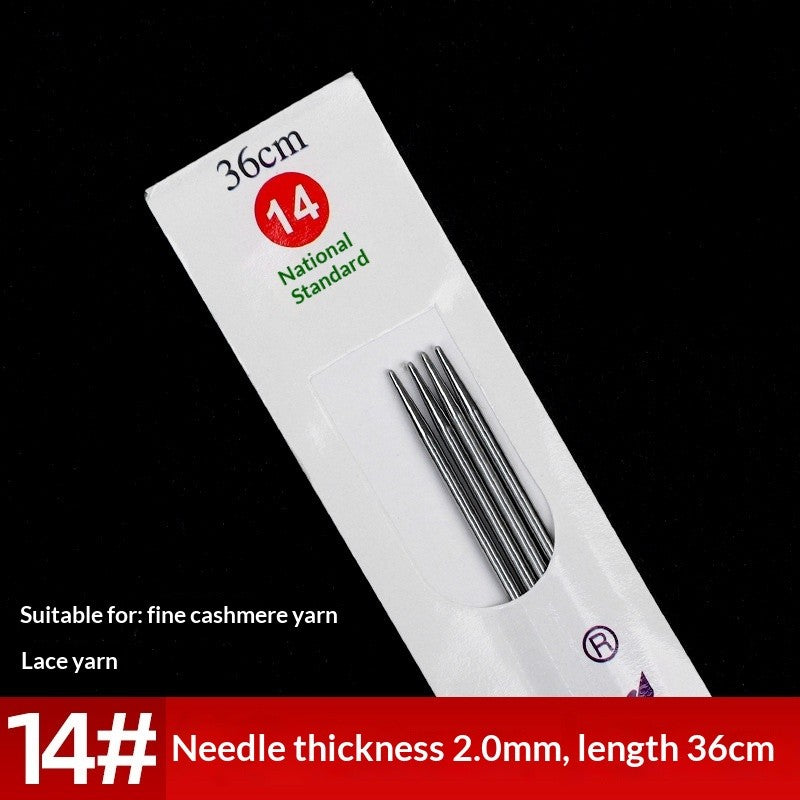 2pairs- 36cm Stainless Steel Straight Knitting Needles | Jarum Kait | Sweater Needle