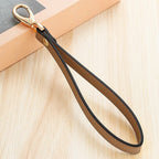 21cm- PU Leather Short Bag Strap Detachable Wrist Strap with Metal Hook Anti-Loss Hand Handle