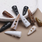 1pc - Resin Faux Horn Toggle Button for Wool Coat & Trench Coat | Button for Bag | Cow Horn Shaped Button