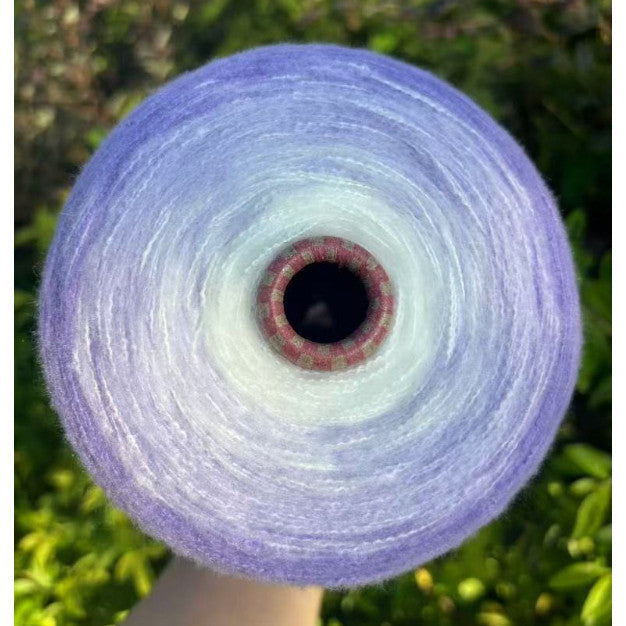 500g- Gradient Cake Yarn 3ply Soft Velvet Yarn for DIY Crochet Blankets, Shawls & Scarves | Benang Kait 渐变七星毯子3股优鹿绒毛线