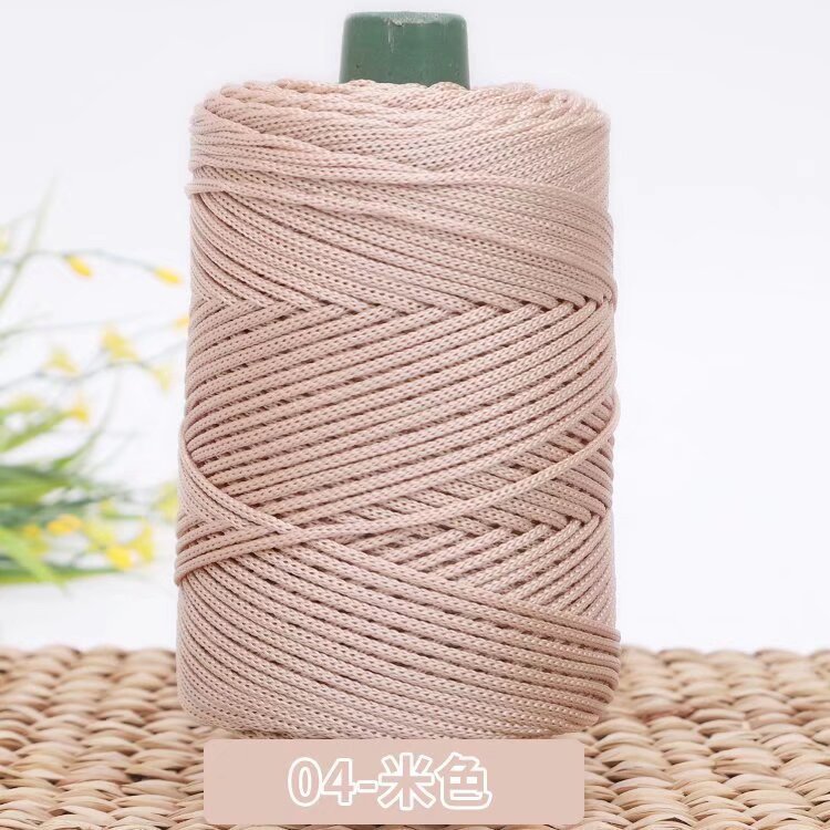 3mm Benang PP Siap Gulung | Benang Nylon Crochet | Tali PP / Bag Crochet Yarn/ PP Rope/ Bag Yarn/ Benang Tali Nylon