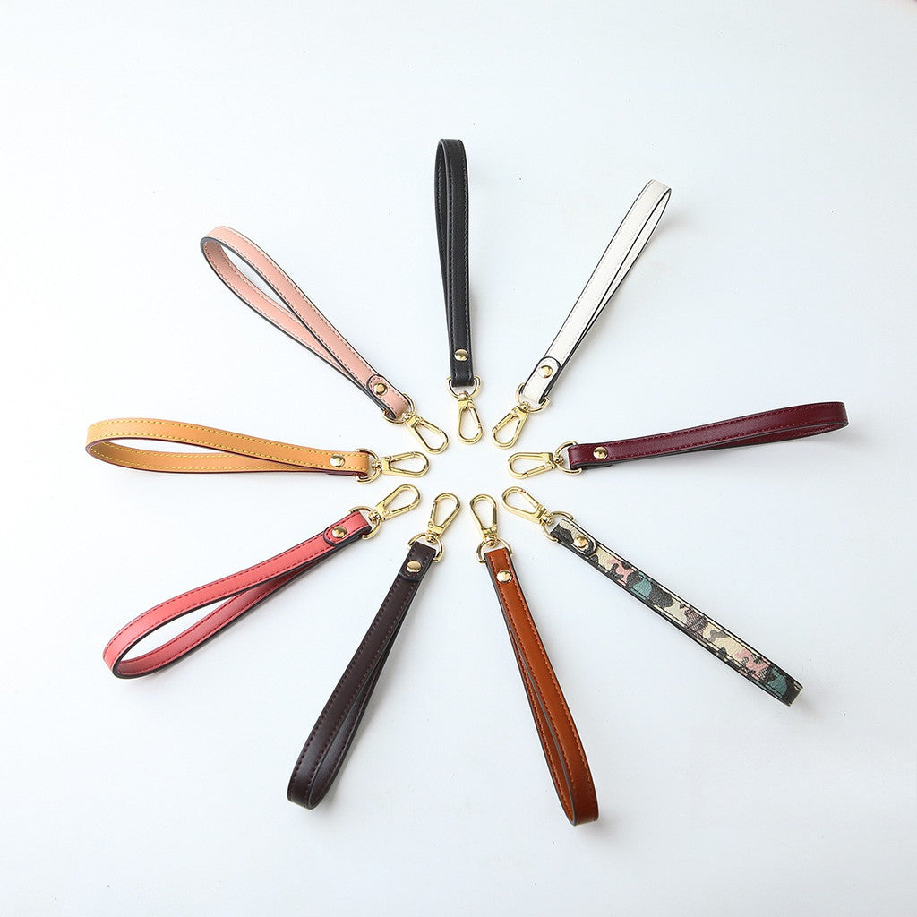 Short Replacement Strap for Wristlet / Clutch | PU Leather, Gold / Silver / Gunmetal Hardware | Tali / Rantai Bag