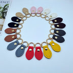 PU Leather D-Ring Strap Connector (Pair) | DIY Bag Hardware | Sew-On Bag Loop | Tali Beg Aksesori
