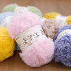 100g- Faux Mink Fur Yarn | Long Pile Plush Yarn for Hats, Scarves & DIY Knitting | Crochet Yarn | Benang Kait 皮草线 水貂绒毛线