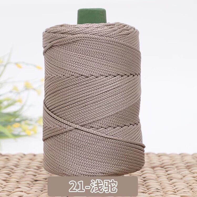 3mm Benang PP Siap Gulung | Benang Nylon Crochet | Tali PP / Bag Crochet Yarn/ PP Rope/ Bag Yarn/ Benang Tali Nylon