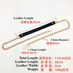 115cm- PU Leather Bag Strap Replacement | Shoulder & Crossbody Strap | Chain Handbag Strap | Tali / Rantai Bag Wanita