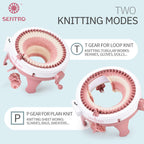 48 Needles Knitting Machine for Kids | Round Loom DIY Weaving Toy | Scarf Hat Socks Maker Kit | Crochet Craft Set