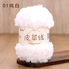 100g- Faux Mink Fur Yarn | Long Pile Plush Yarn for Hats, Scarves & DIY Knitting | Crochet Yarn | Benang Kait 皮草线 水貂绒毛线