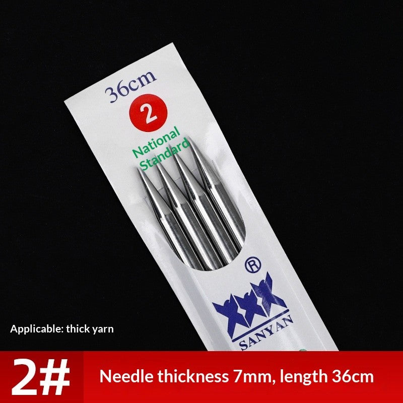 2pairs- 36cm Stainless Steel Straight Knitting Needles | Jarum Kait | Sweater Needle