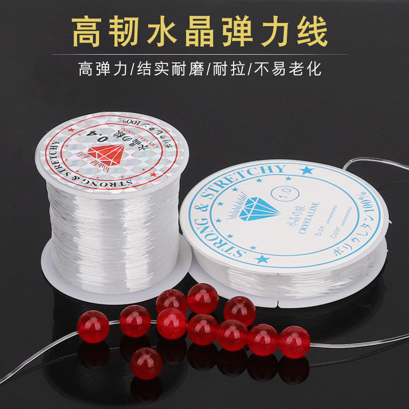 Transparent Elastic Cord & Fishing Line for Beading – TPU Stretch String / Clear Nylon Thread | Benang Getah | Crystal