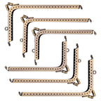 Antique Bronze Square L-Shape Metal Purse Frame | Kiss Lock | Purse Clasps | Accessories