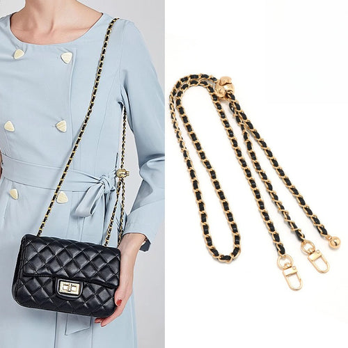 120cm- PU Leather Chain Strap with Adjustable Gold Ball Buckle | Crossbody Bag Chain Replacement | Tali / Rantai Bag