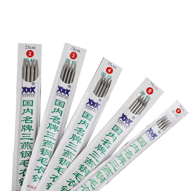 2pairs- 36cm Stainless Steel Straight Knitting Needles | Jarum Kait | Sweater Needle
