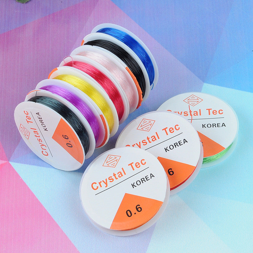 Transparent Elastic Crystal Beading Cord | DIY Jewelry String | Stretch Bead Cord for Bracelets & Necklaces | 0.4–1.0 mm