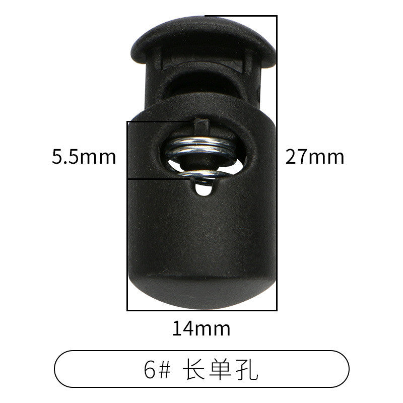 5pcs-Plastic Spring Cord Lock Stopper – Single Hole / Double Hole Drawstring Toggle – Nose Cord Lock for Bags & Clothing
