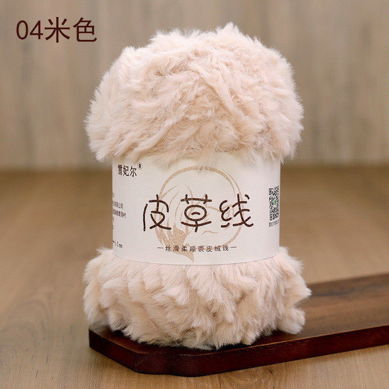 100g- Faux Mink Fur Yarn | Long Pile Plush Yarn for Hats, Scarves & DIY Knitting | Crochet Yarn | Benang Kait 皮草线 水貂绒毛线
