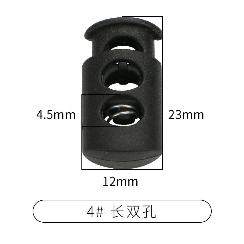 5pcs-Plastic Spring Cord Lock Stopper – Single Hole / Double Hole Drawstring Toggle – Nose Cord Lock for Bags & Clothing