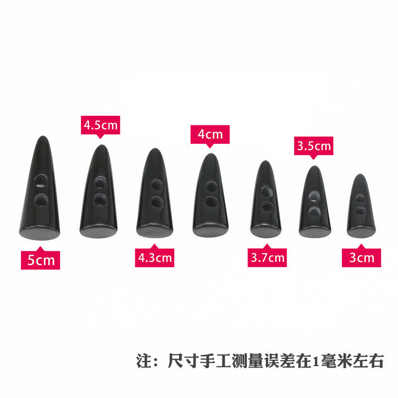 1pc - Resin Faux Horn Toggle Button for Wool Coat & Trench Coat | Button for Bag | Cow Horn Shaped Button