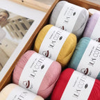 No.6 Lace Yarn | 50g Silk Cotton Lace Yarn for Crochet & Knitting Clothes | Hat | Doll | Benang Kait | 6号蕾丝线真丝棉线