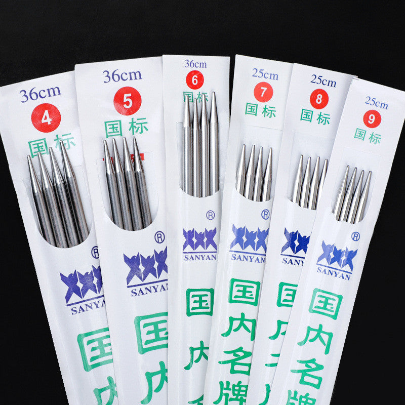 2pairs- 36cm Stainless Steel Straight Knitting Needles | Jarum Kait | Sweater Needle
